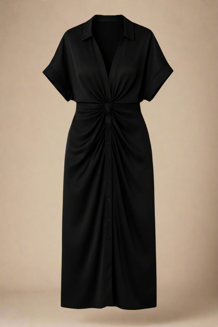 VILMA DRESS | Long dress with knot detail