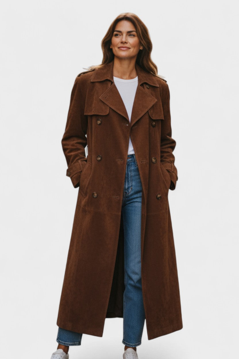 Cordula™ | Elegant leather coat