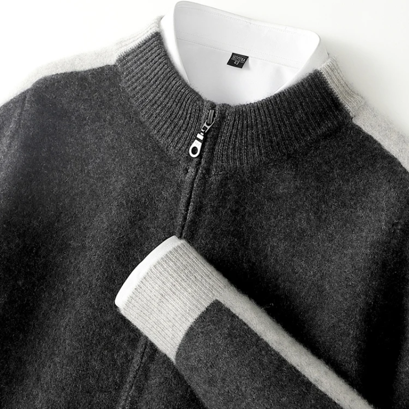 Pure Merino Wool Zip Sweater