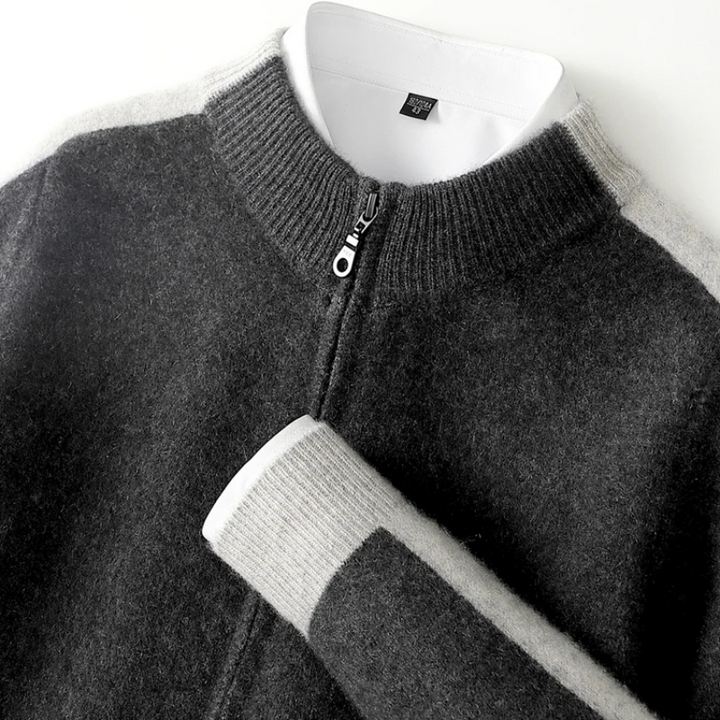 Pure Merino Wool Zip Sweater