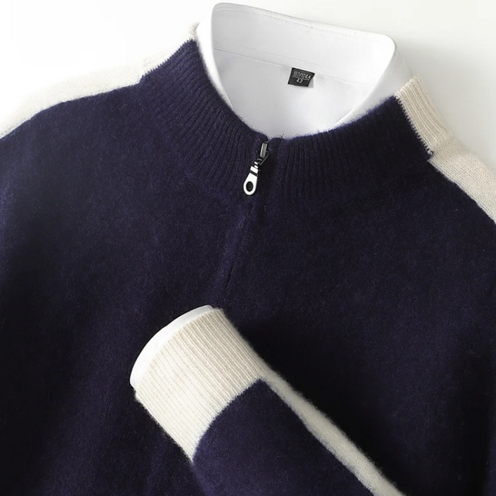 Pure Merino Wool Zip Sweater