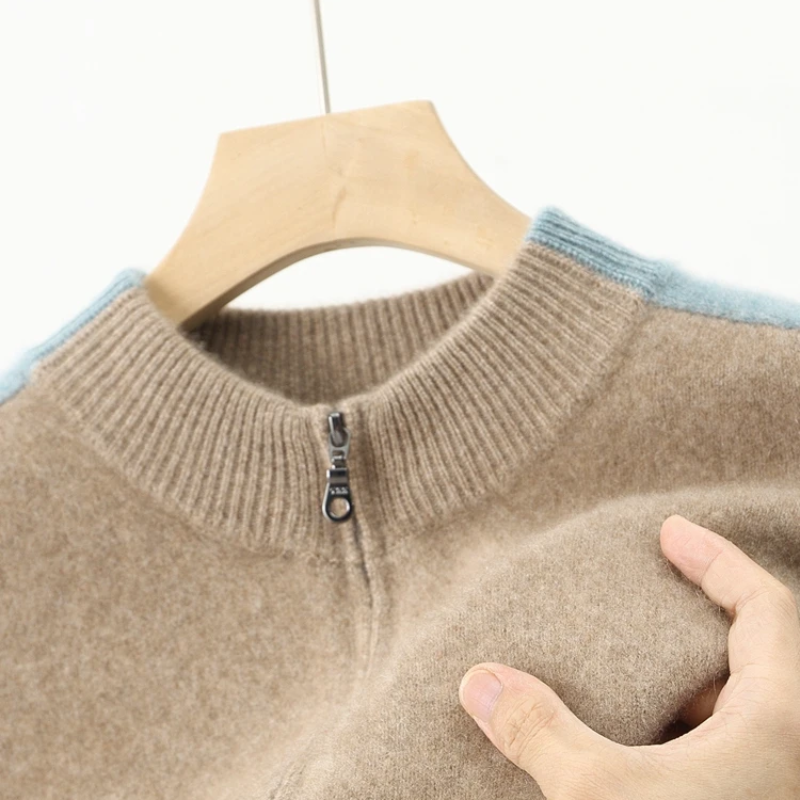 Pure Merino Wool Zip Sweater