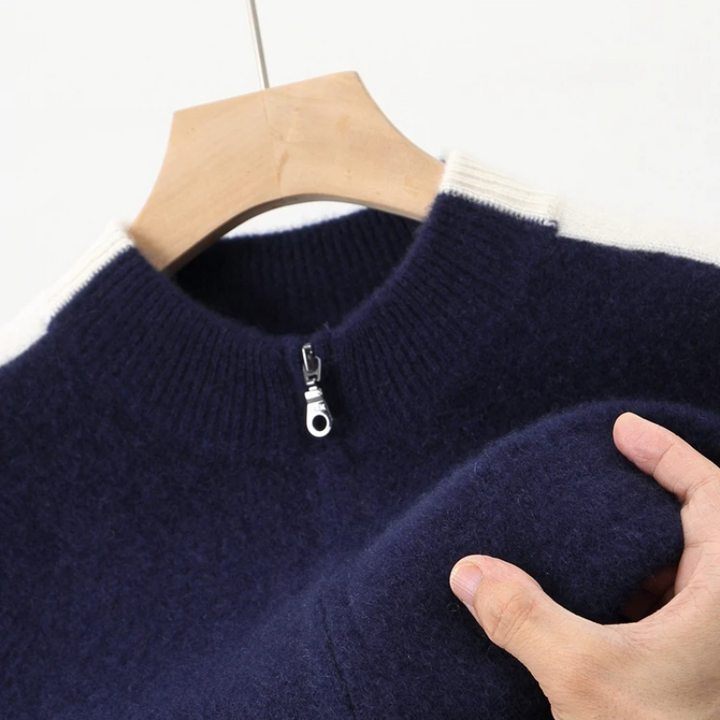 Pure Merino Wool Zip Sweater