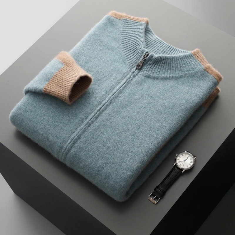 Pure Merino Wool Zip Sweater