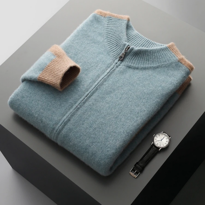 Pure Merino Wool Zip Sweater