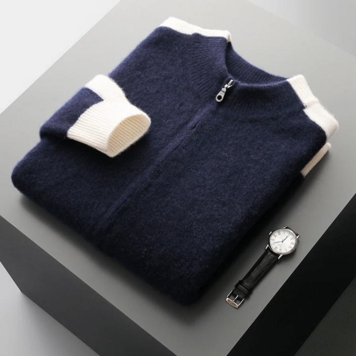 Pure Merino Wool Zip Sweater