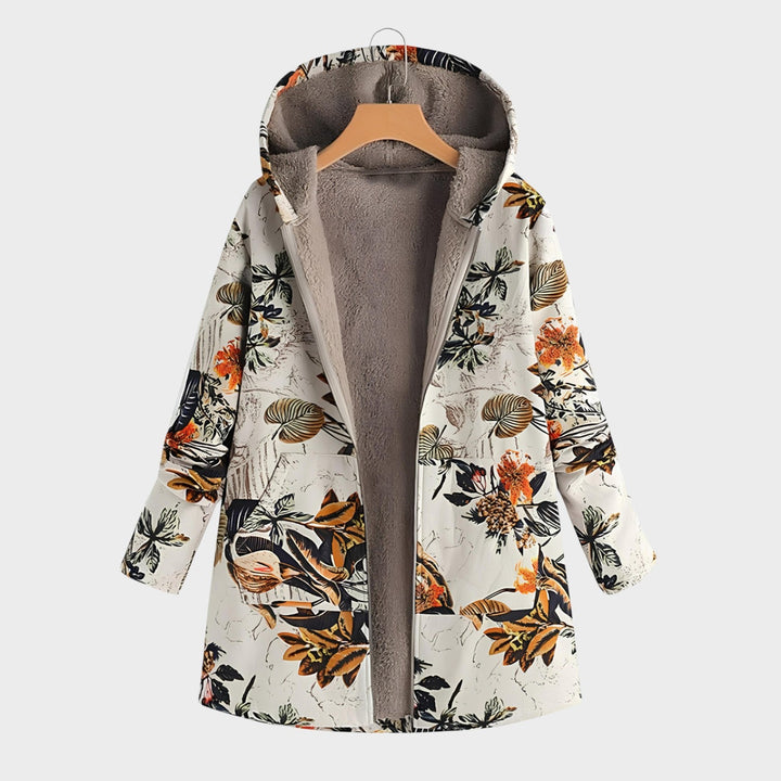 Markéta - Elegant Floral Fleece Jacket