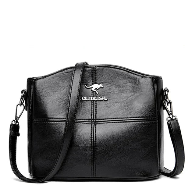 Elegant Embroidered Leather Tote and Crossbody Bag for Women