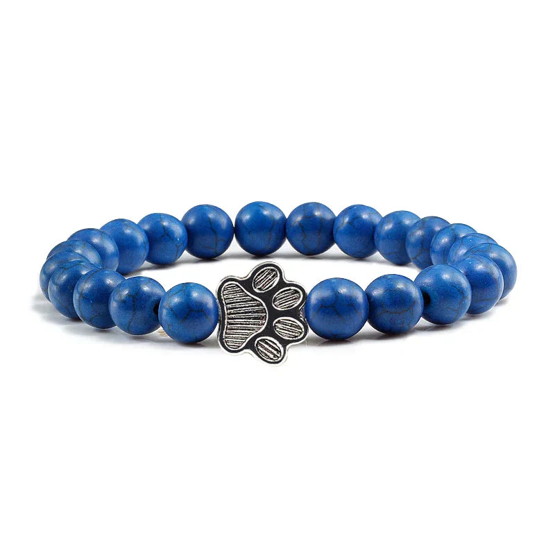 Bracciale con zampe decorate con perline