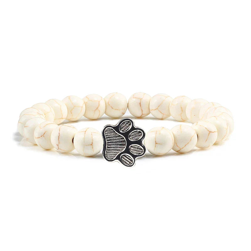 Bracciale con zampe decorate con perline
