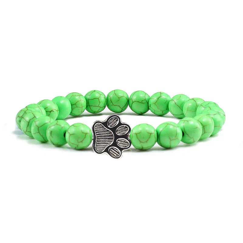Bracciale con zampe decorate con perline