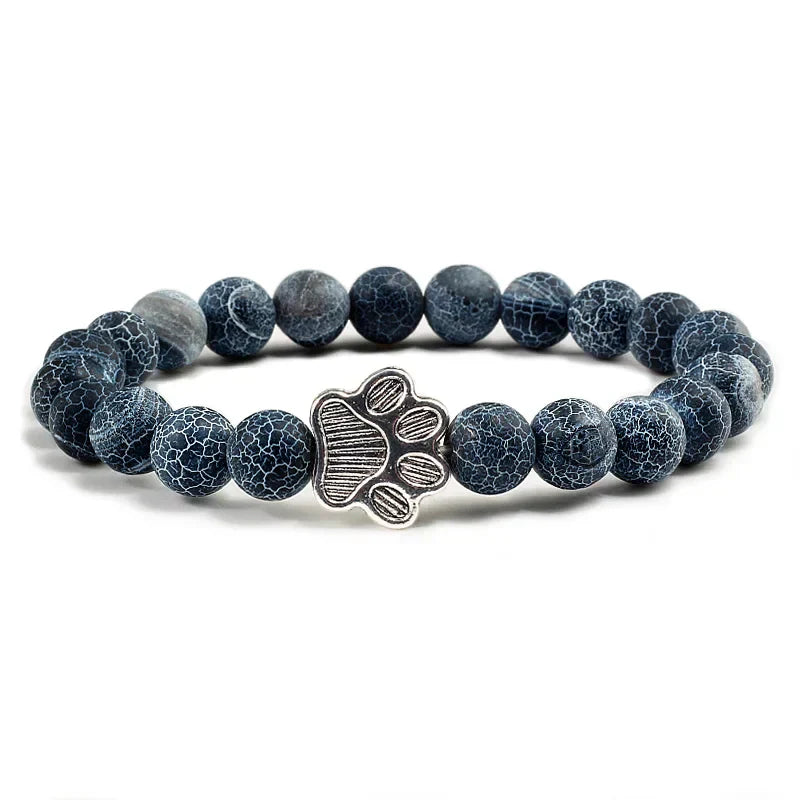 Bracciale con zampe decorate con perline