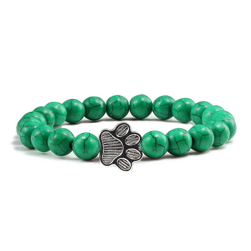 Bracciale con zampe decorate con perline