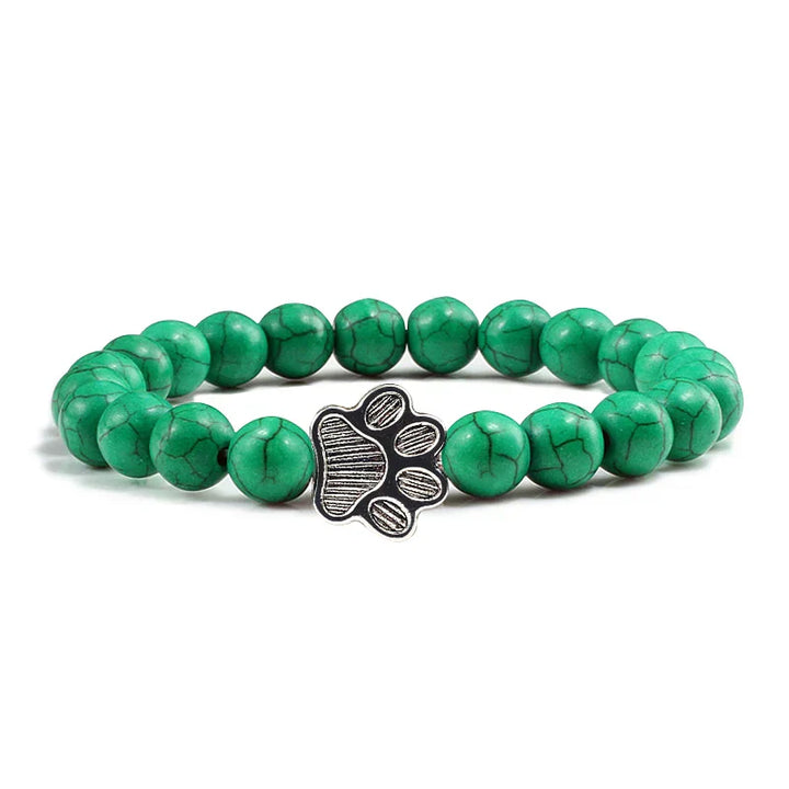 Bracciale con zampe decorate con perline