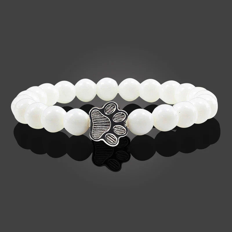 Bracciale con zampe decorate con perline