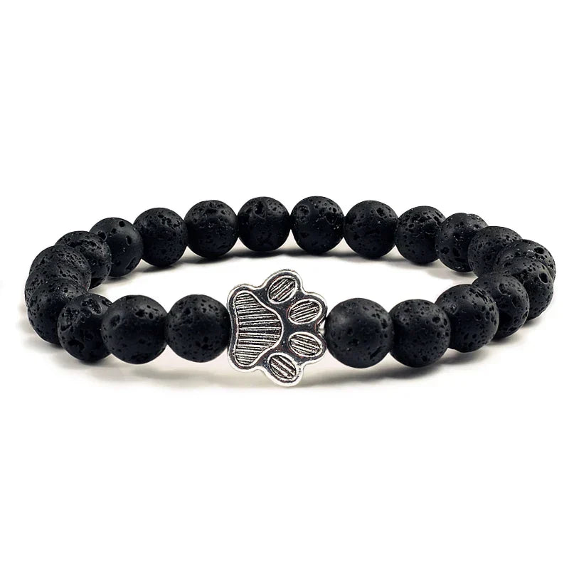 Bracciale con zampe decorate con perline