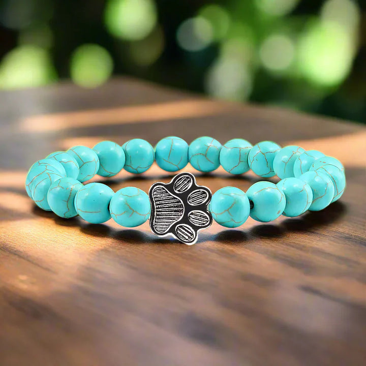 Bracciale con zampe decorate con perline