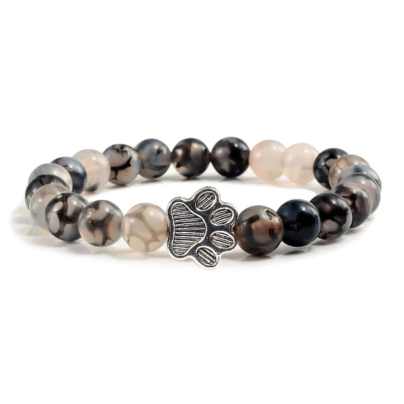 Bracciale con zampe decorate con perline