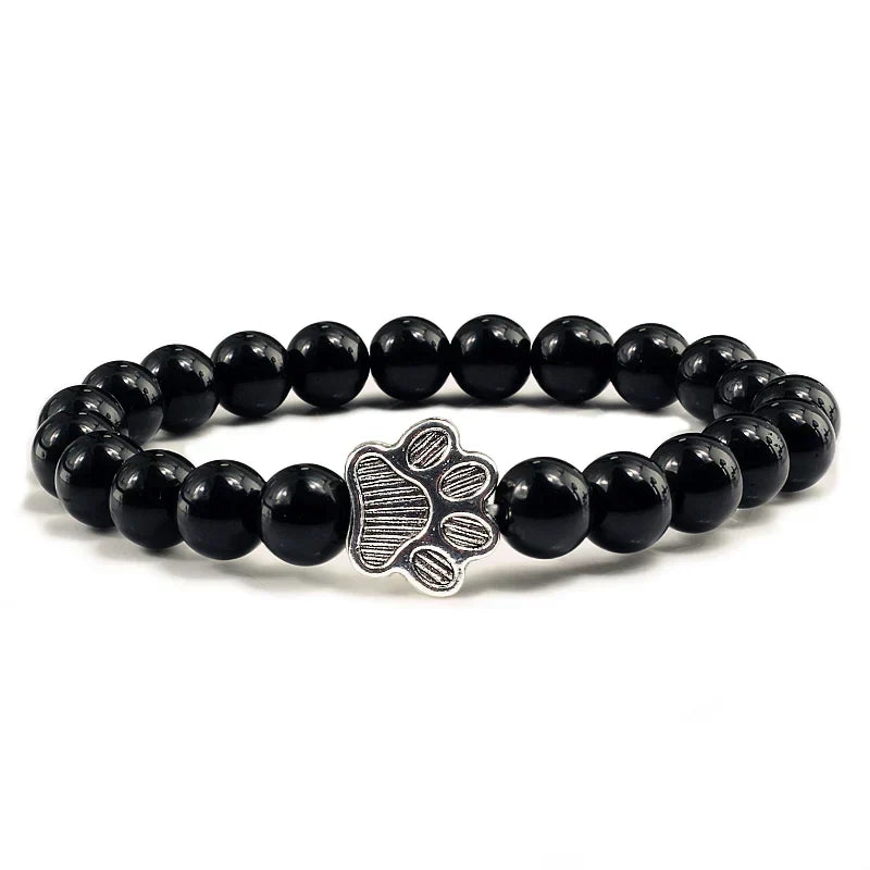 Bracciale con zampe decorate con perline