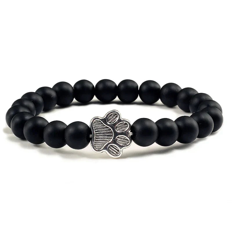 Bracciale con zampe decorate con perline
