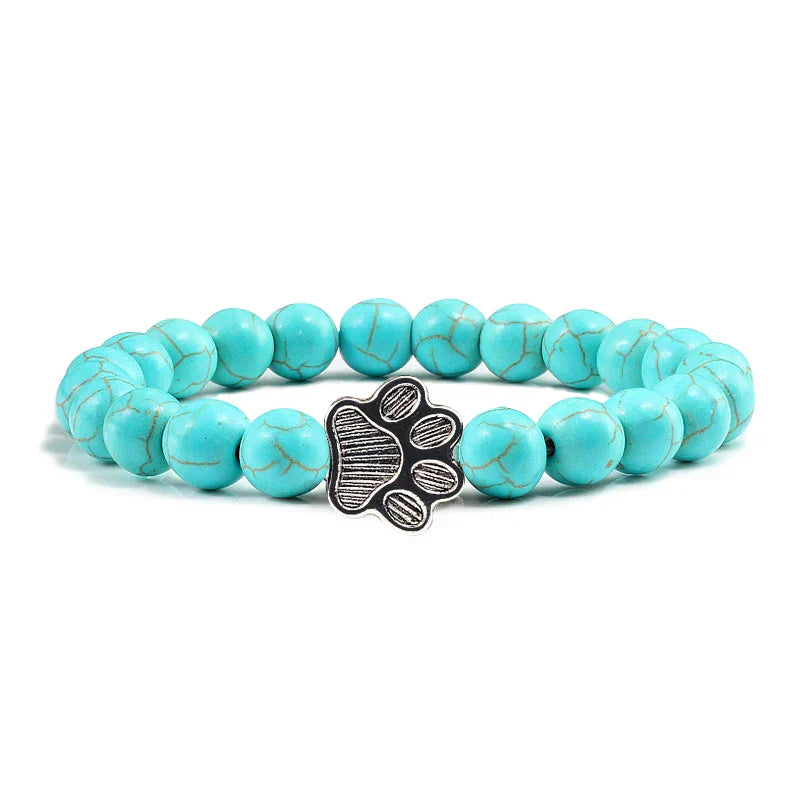 Bracciale con zampe decorate con perline