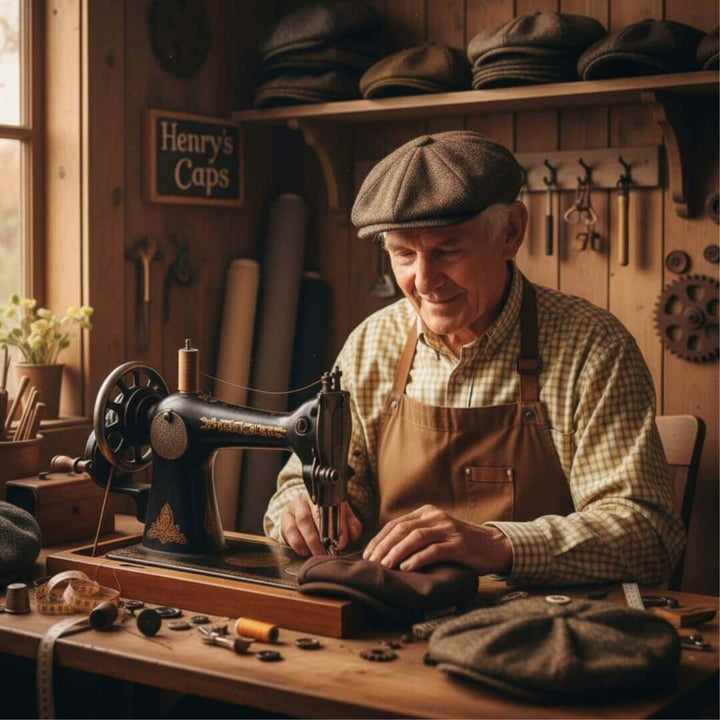 Washed Denim Flat Cap | LOGAN