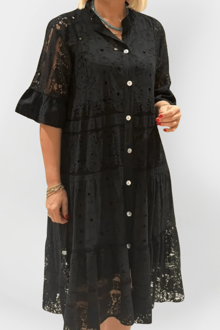 Lace dress with embroidery