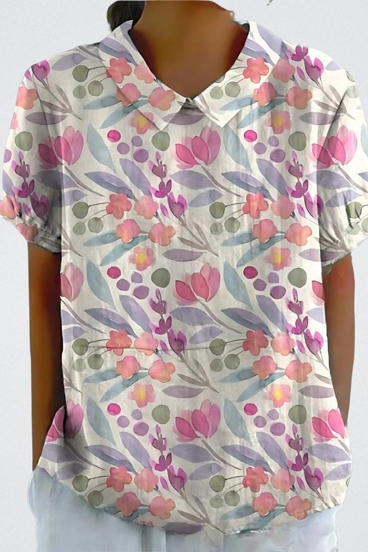 Shirt with Floral Pattern