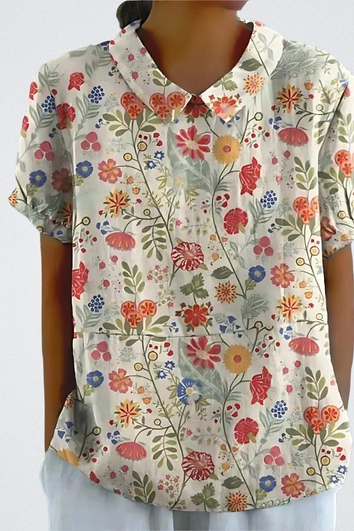 Shirt with Floral Pattern