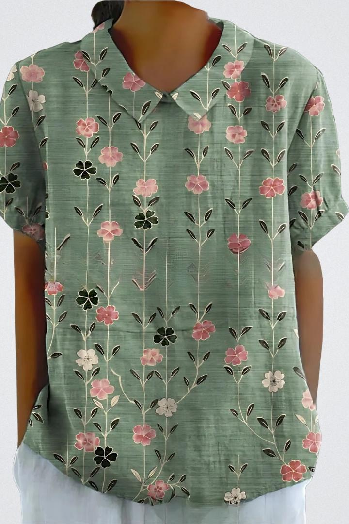 Shirt with Floral Pattern