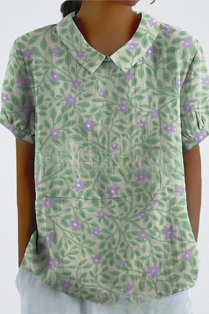 Shirt with Floral Pattern