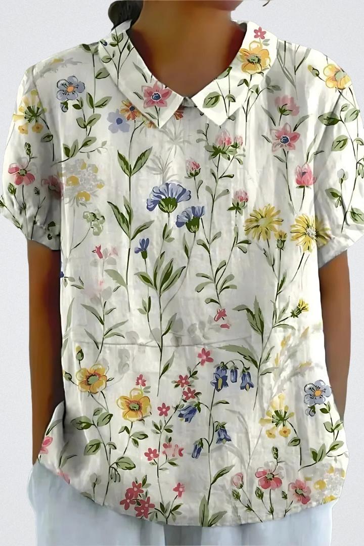 Shirt with Floral Pattern