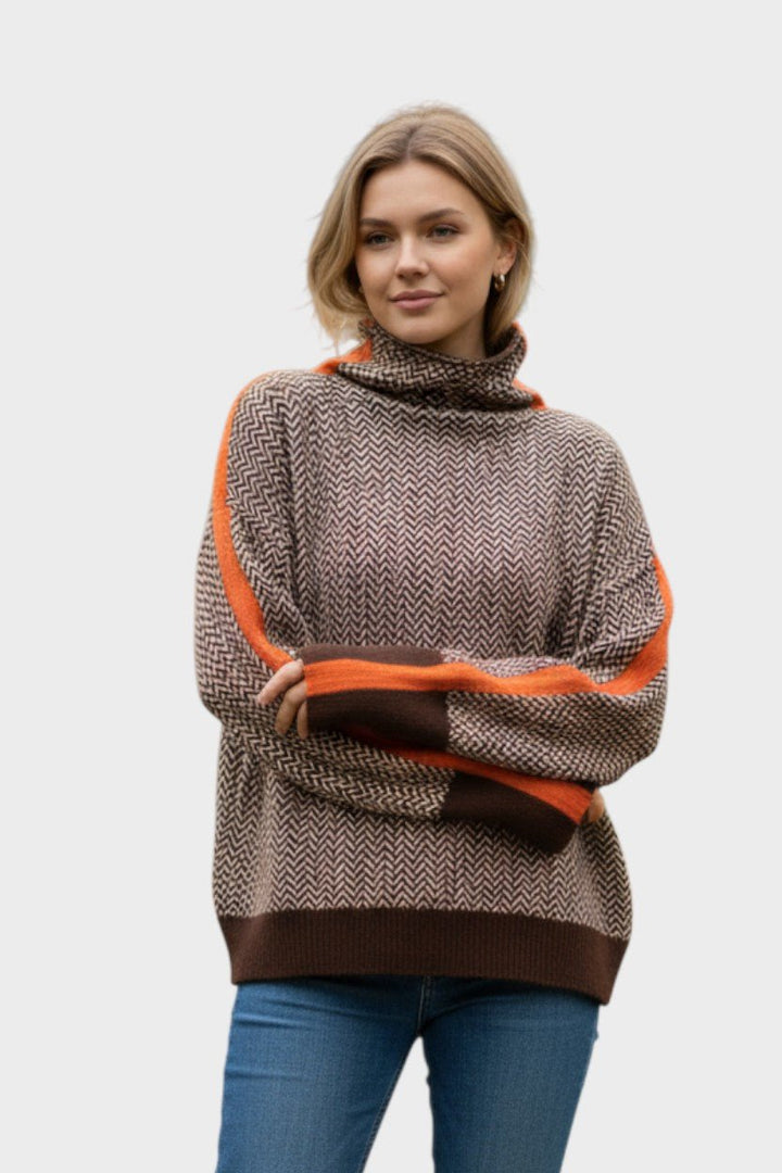 Leena™ Sweater with High Collar