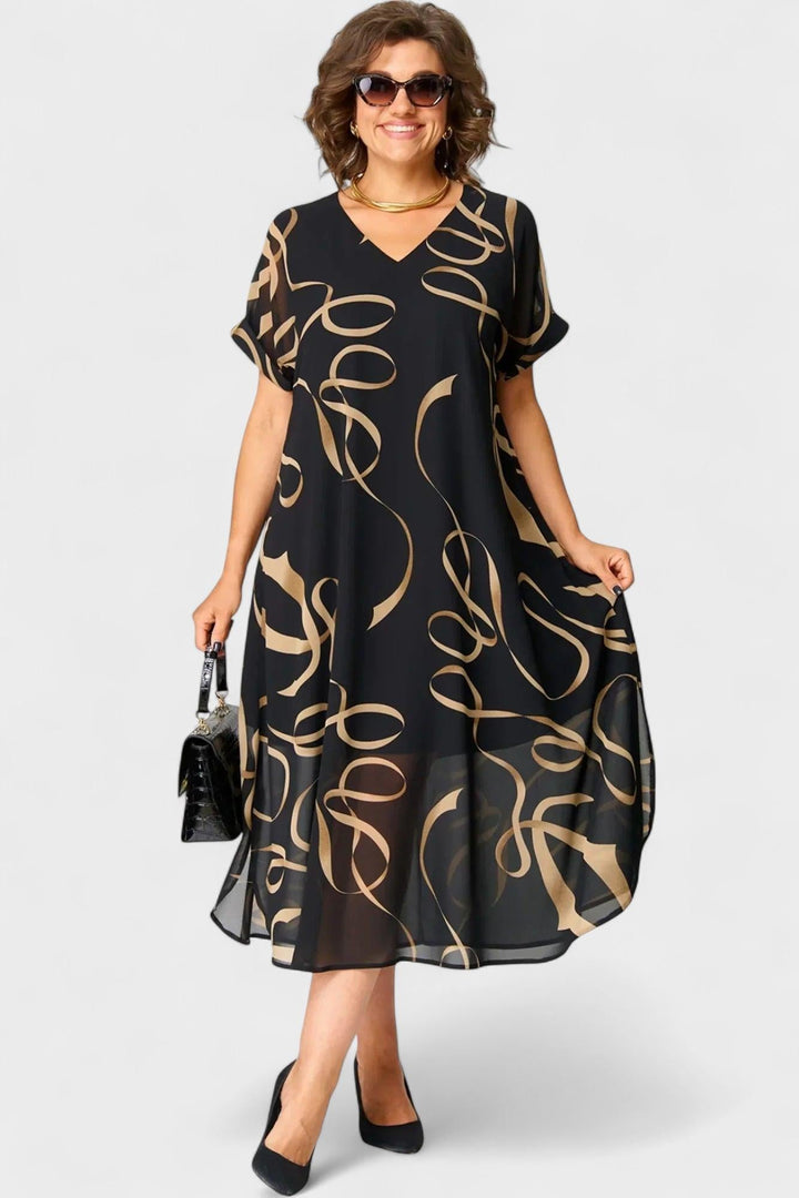 Light dress with V-neck