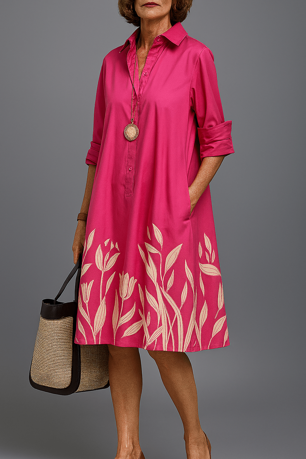 Liane - luxurious midi dress for carefree elegance