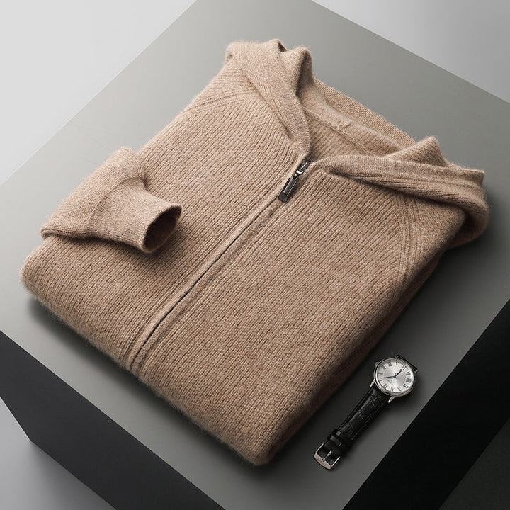 Luxury Cashmere Merino Wool Zip-Up