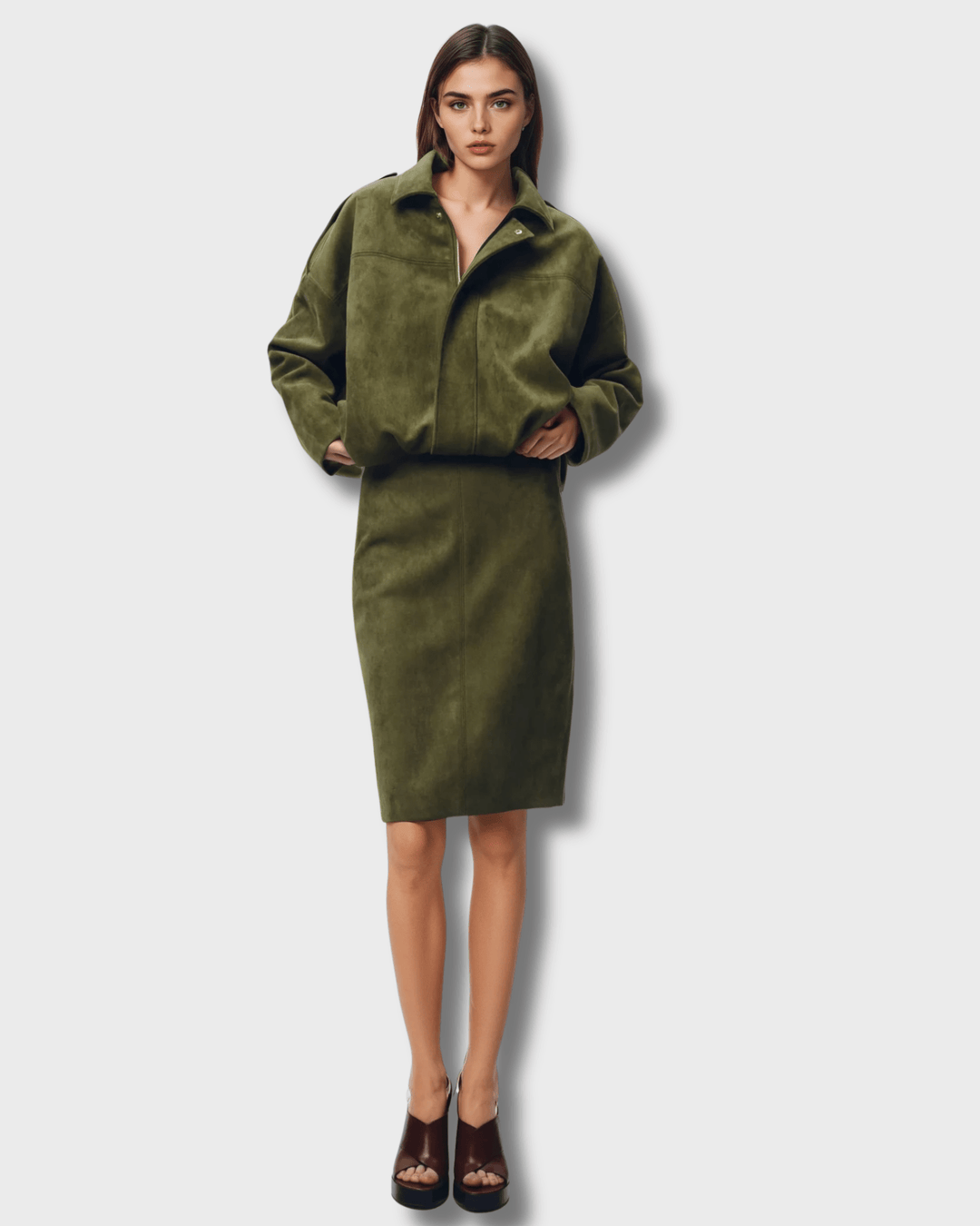 Mara - Nubuck leather coat