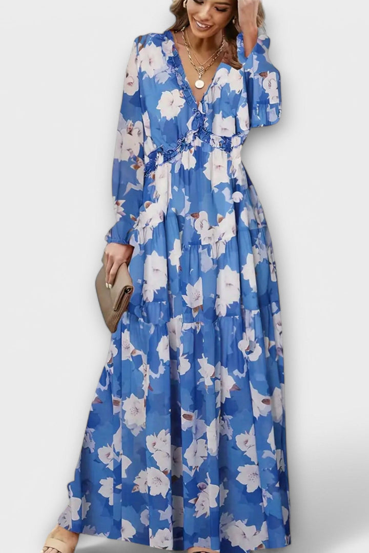 Maxi dress with floral pattern