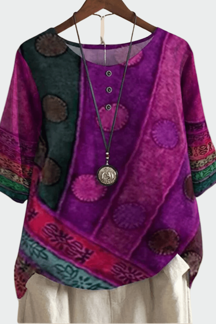 Soft t-shirt with a unique artistic pattern