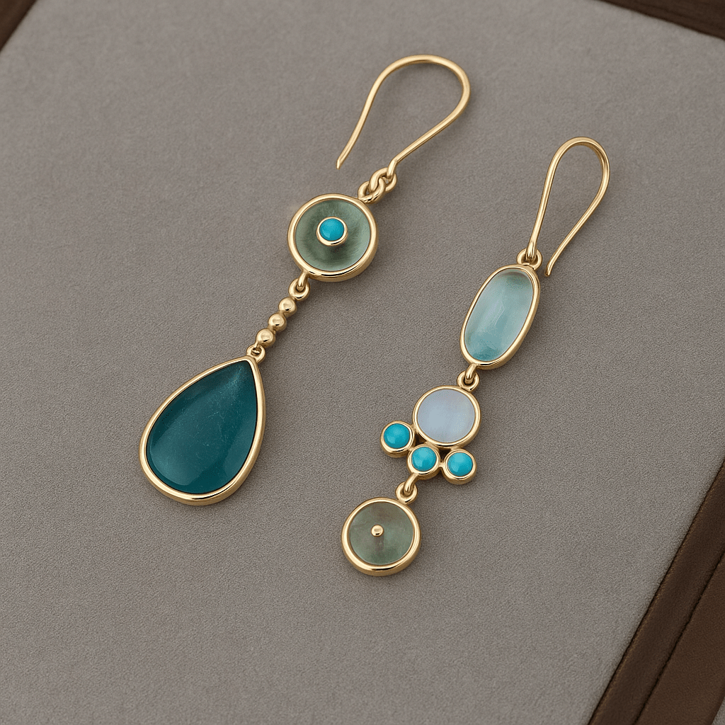 Blue gemstone earrings