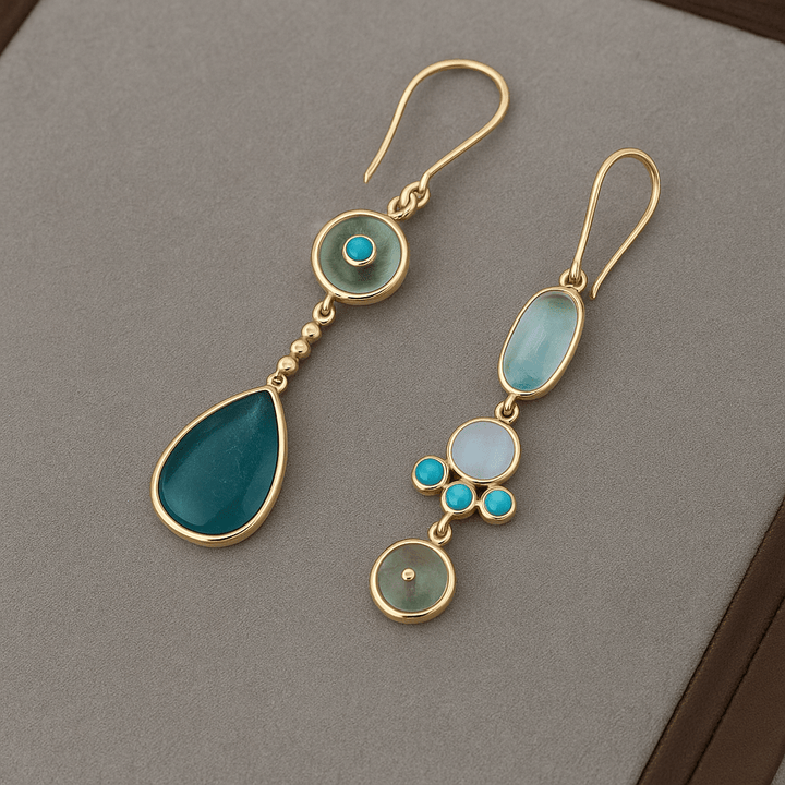 Blue gemstone earrings