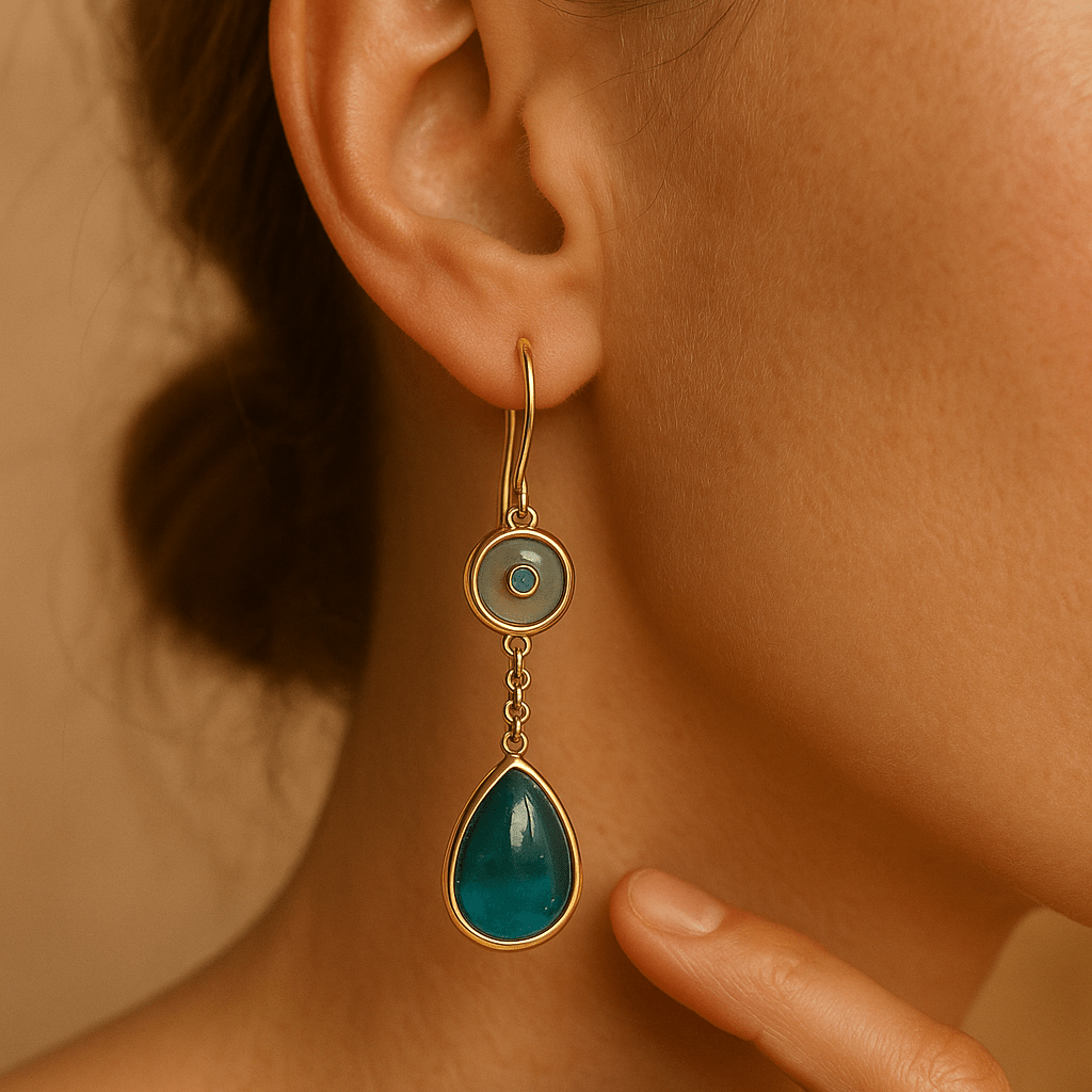 Blue gemstone earrings