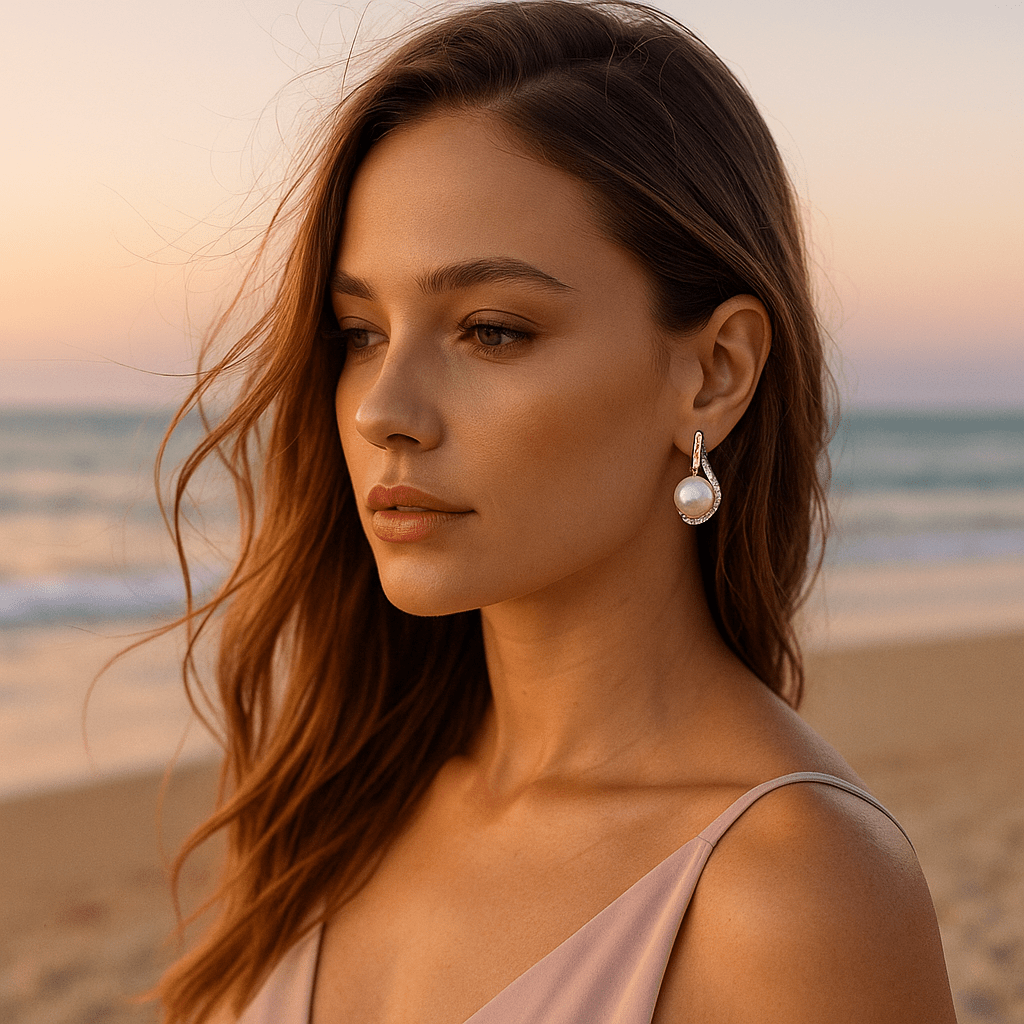 Earrings with Pearl Beads