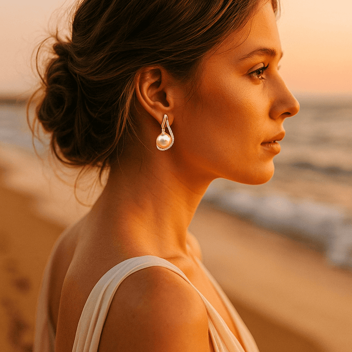 Earrings with Pearl Beads