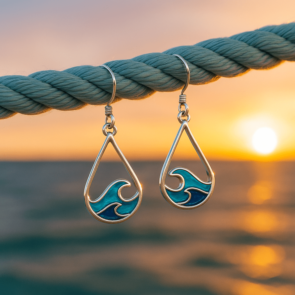 Earrings in the shape of a dove
