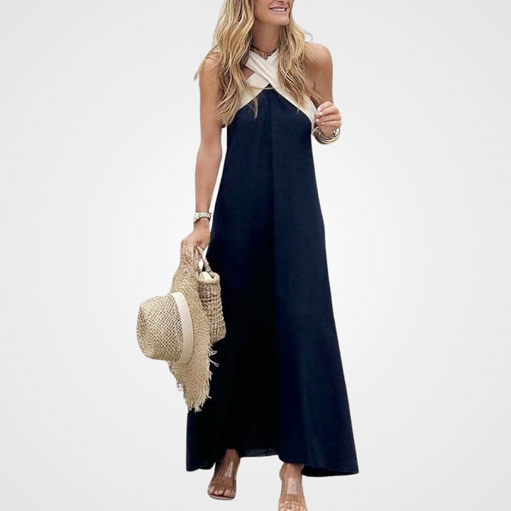Orella | Dress with Crossed Neckline