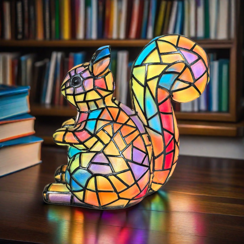 Pompon – Magical Squirrel Lamp made of Colorful Glass