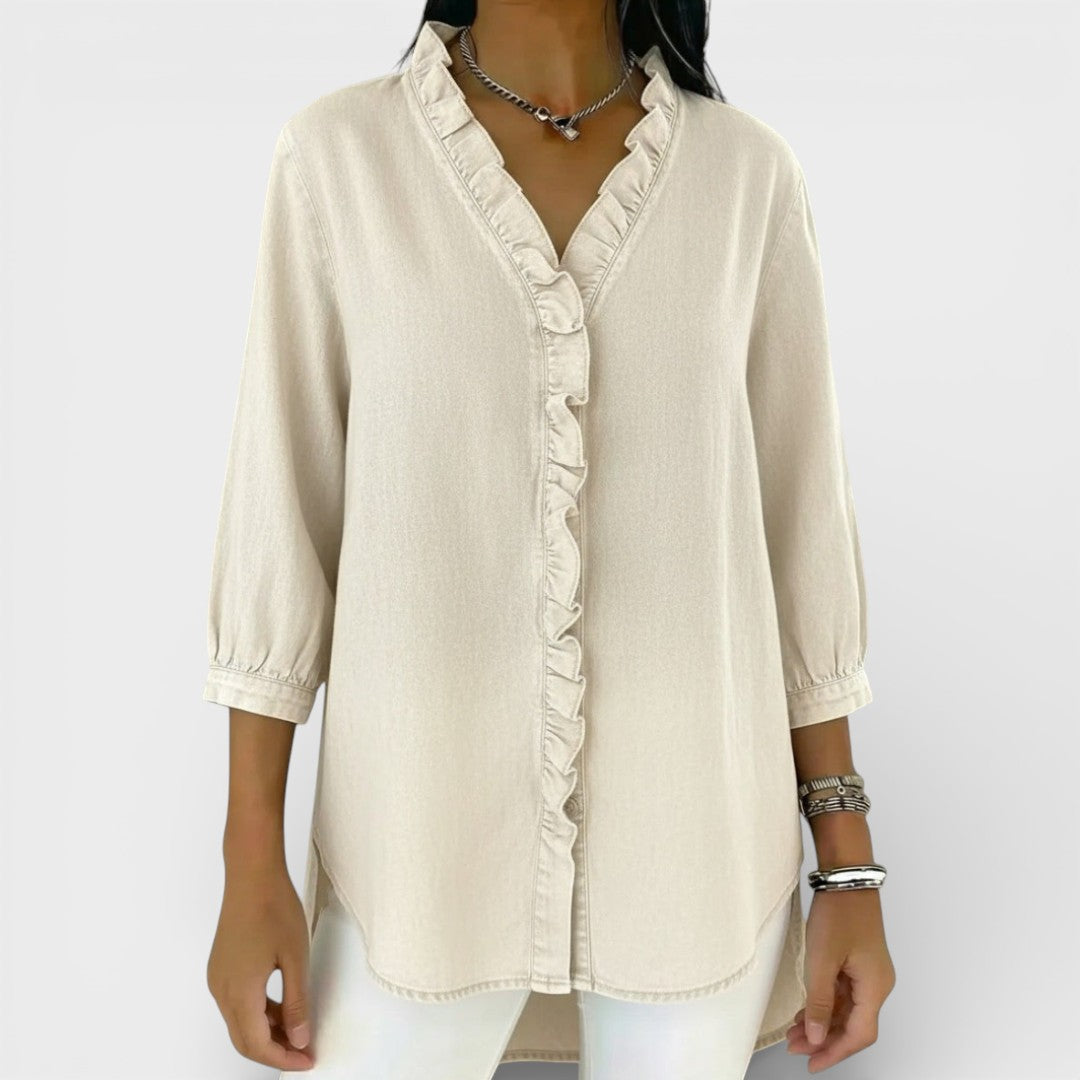 Elena | Elegant Ruffled Blouse