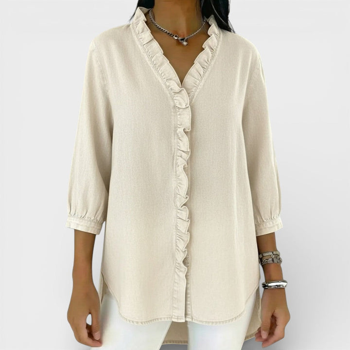Elena | Elegant Ruffled Blouse