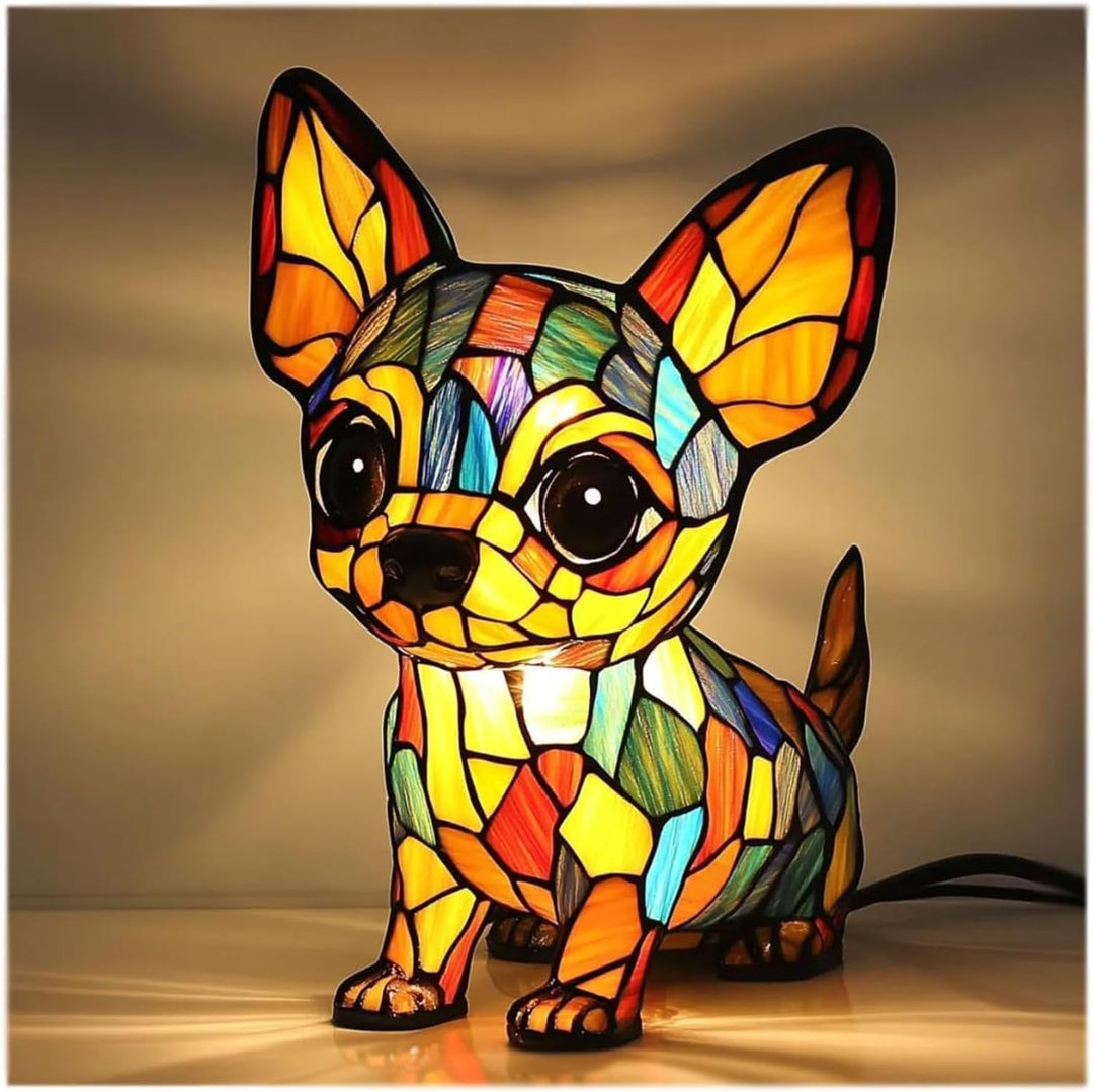 Patoune – Lampada Magica per Cani in Vetro Colorato